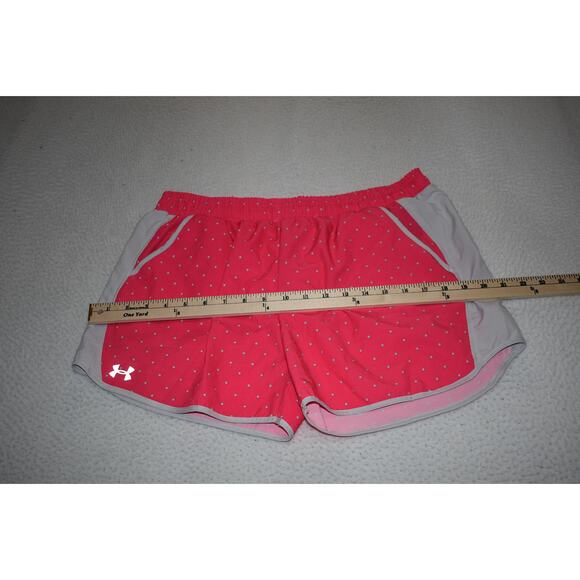 Under Armour Lined Gym Shorts Womens Size Large Semi Fitted Performance Pink NEW - Picture 5 of 8